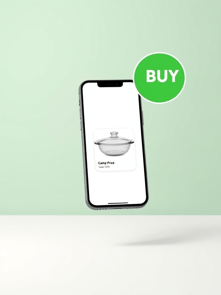 PriceScout homepage on a phone